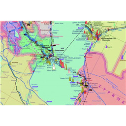 Карта Нефтегазовая промышленность государств Евразии. (Масштаб 1 : 5 млн.)