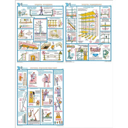 Комплект плакатов Безопасность работ на высоте (3 листа, A3, лам.)