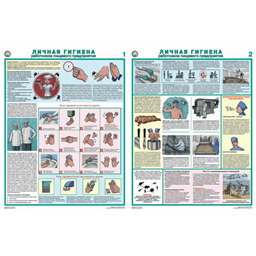 Комплект плакатов Личная гигиена работников пищевого предприятия (2 листа, A3, лам.)