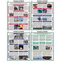 Комплект плакатов Опасные и вредные производственные факторы (4 листа, A3, лам.)