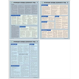Комплект плакатов Организация обучения безопасности труда (3 листа, A3, лам.)