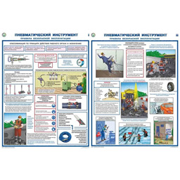 Комплект плакатов Пневмоинструмент. Правила безопасной эксплуатации (2 листа, A3, лам.)