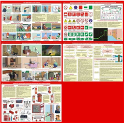 Комплект плакатов Пожарная безопасность (5 листов, А2)