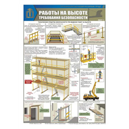 Комплект плакатов Работы на высоте. Требования безопасности (3 листа, A3, лам.)