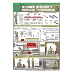 Комплект плакатов Сварочные работы. Требования безопасности (3 листа, A3, лам.)