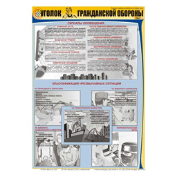 Комплект плакатов Уголок гражданской обороны (3 листа, A3, лам.)