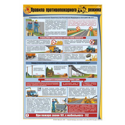 Плакат Правила противопожарного режима (A3, лам.)